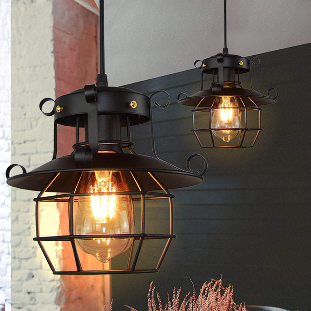 Vintage Metal Cage Pendant Lighting 3