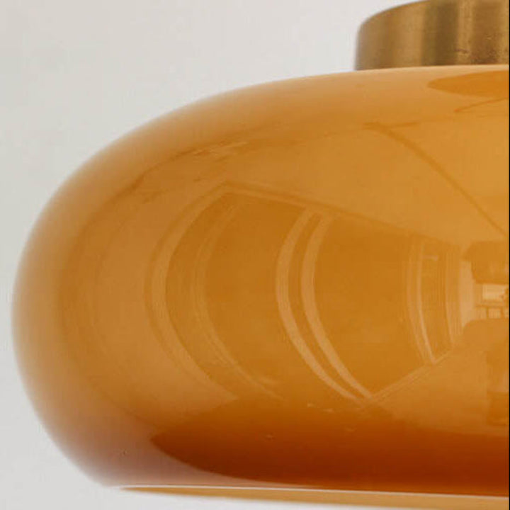 Vintage Yellow Glass Ceiling Light 5