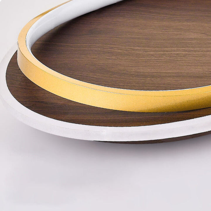 Walnut Flush Mount Ceiling Light 5