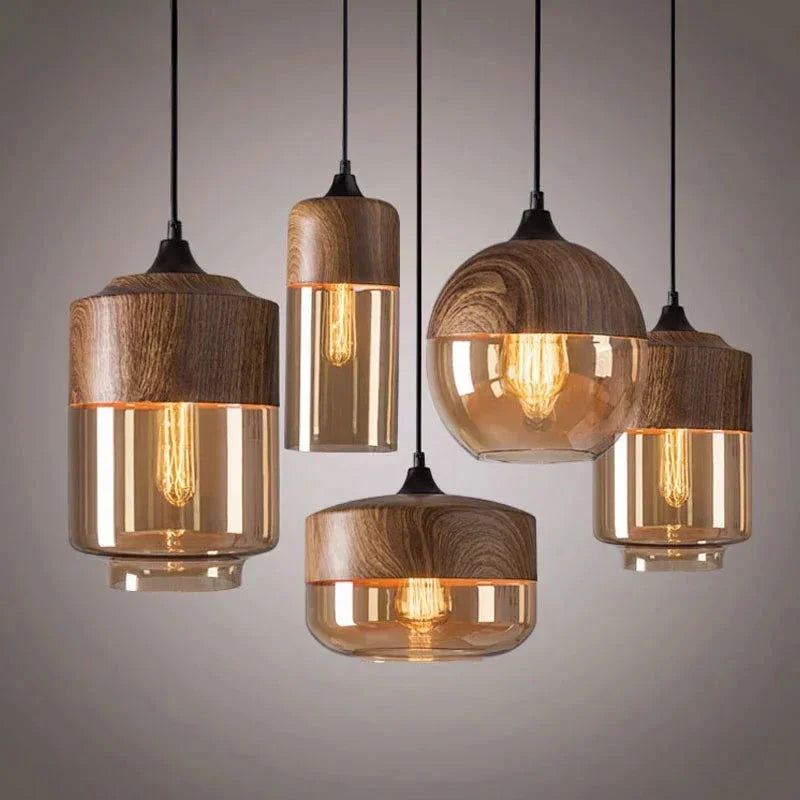 Warm Rustic Glass Pendant Light 1