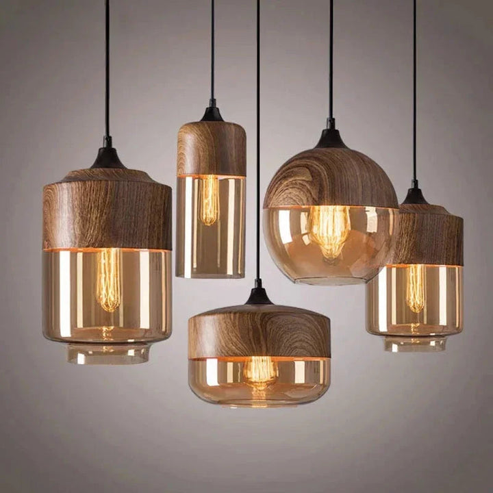 Warm Rustic Glass Pendant Light 1