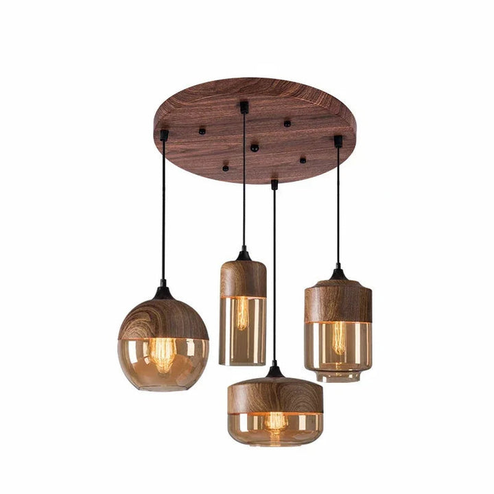 Warm Rustic Glass Pendant Light 11