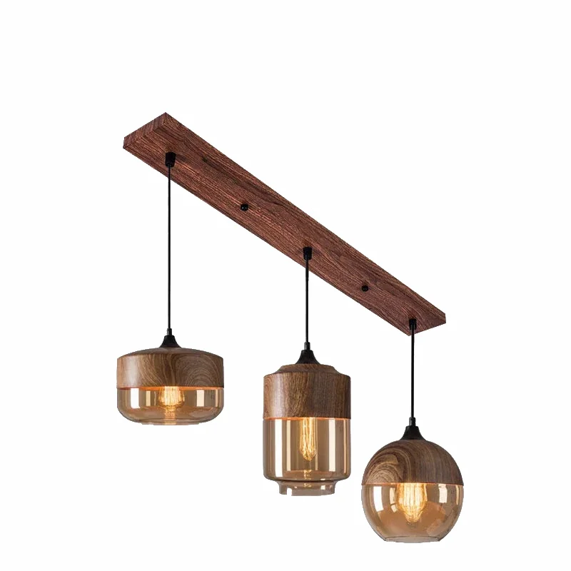 Warm Rustic Glass Pendant Light 12