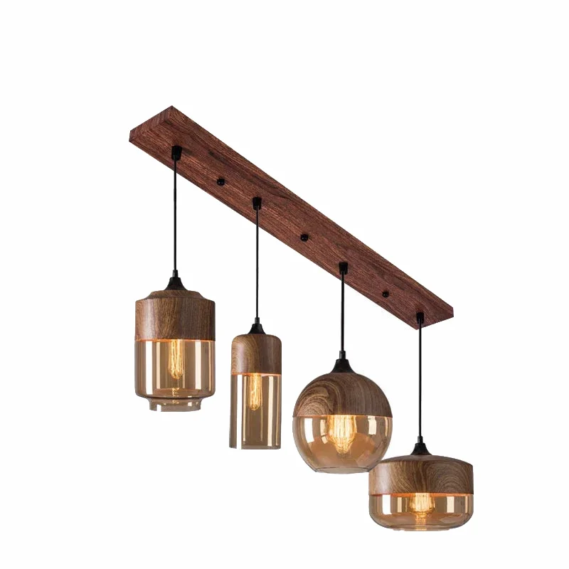 Warm Rustic Glass Pendant Light 14
