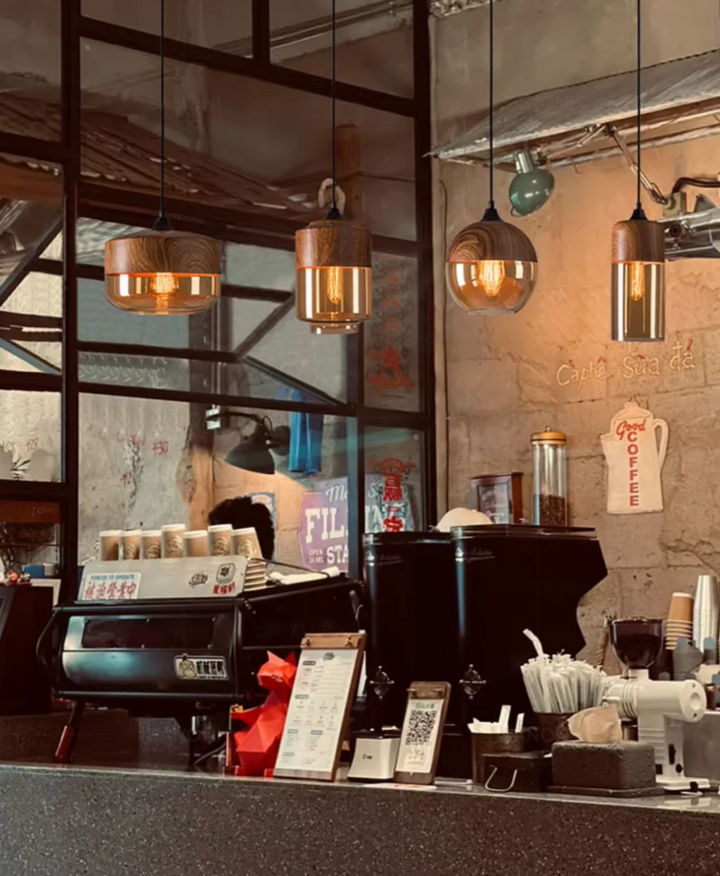 Warm Rustic Glass Pendant Light 4