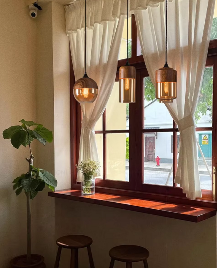 Warm Rustic Glass Pendant Light 5