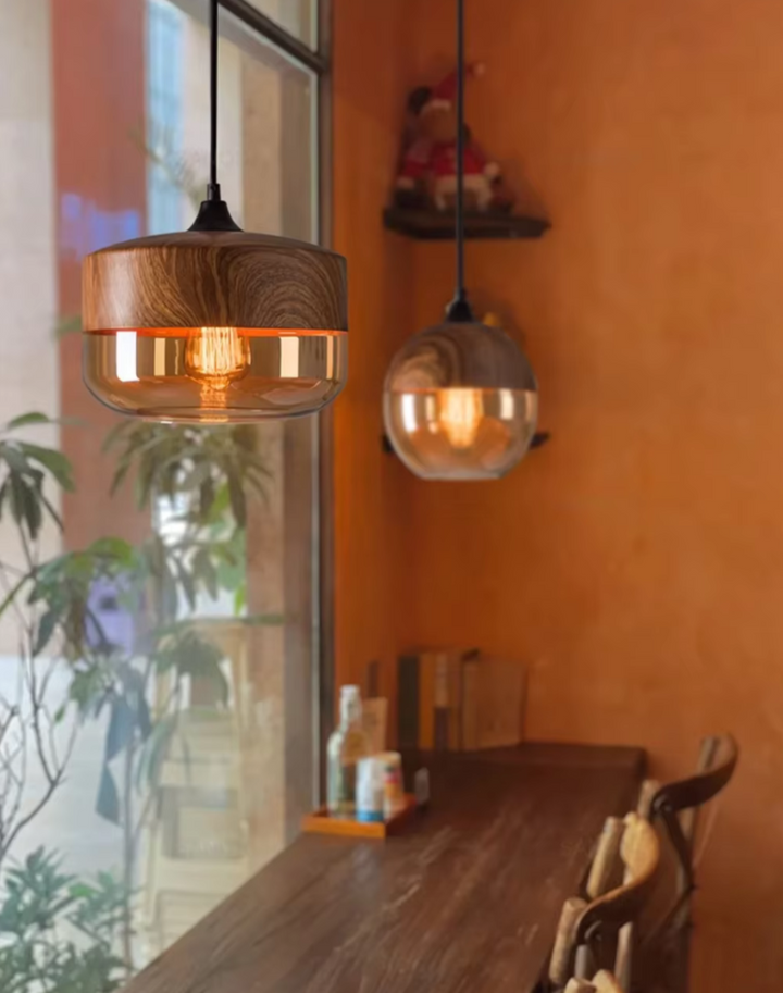 Warm Rustic Glass Pendant Light 6