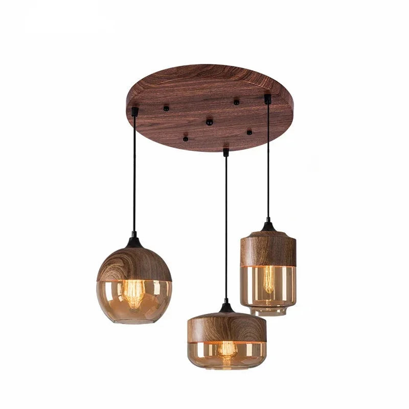 Warm Rustic Glass Pendant Light 9