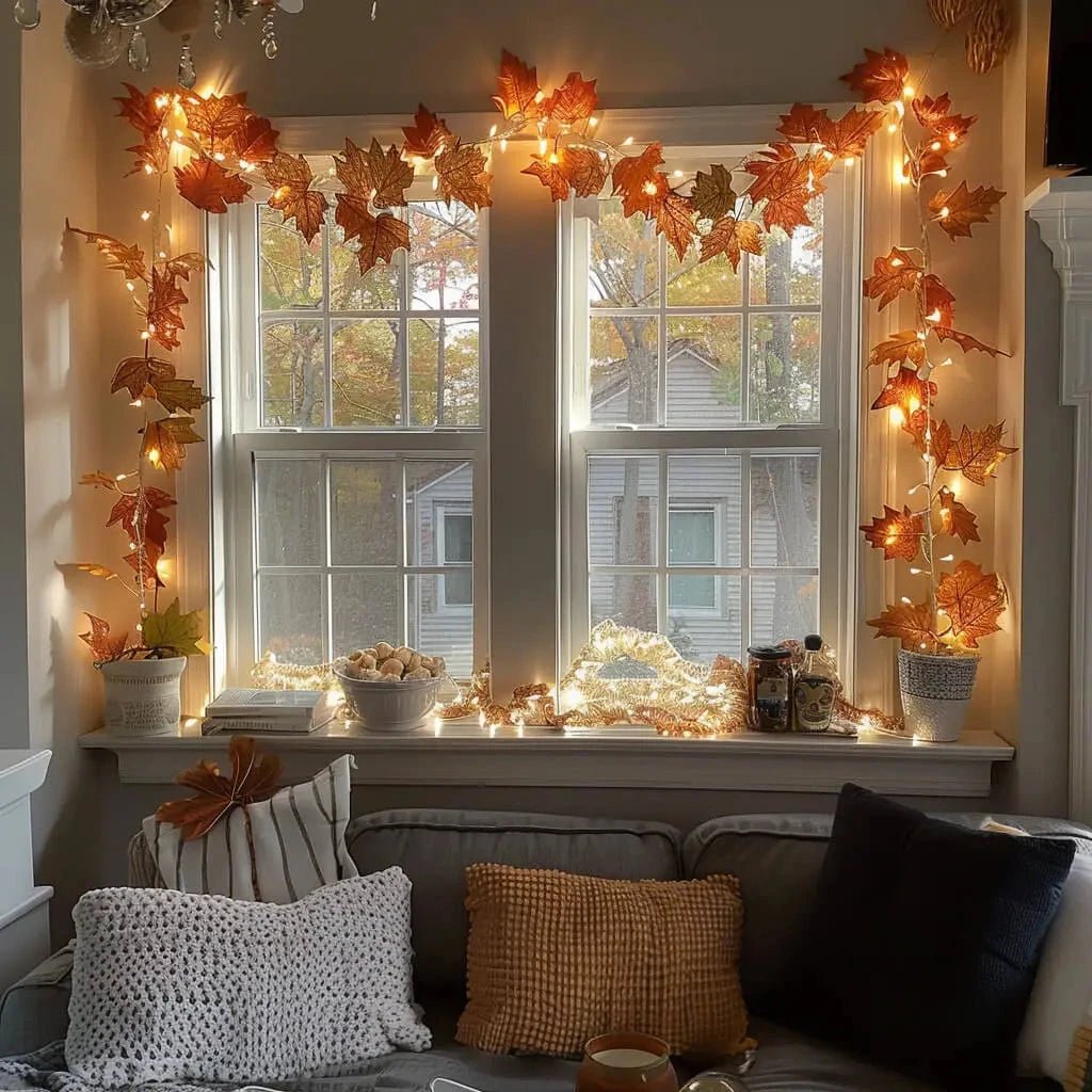 Warm White Battery Operated Garland With Lights 2