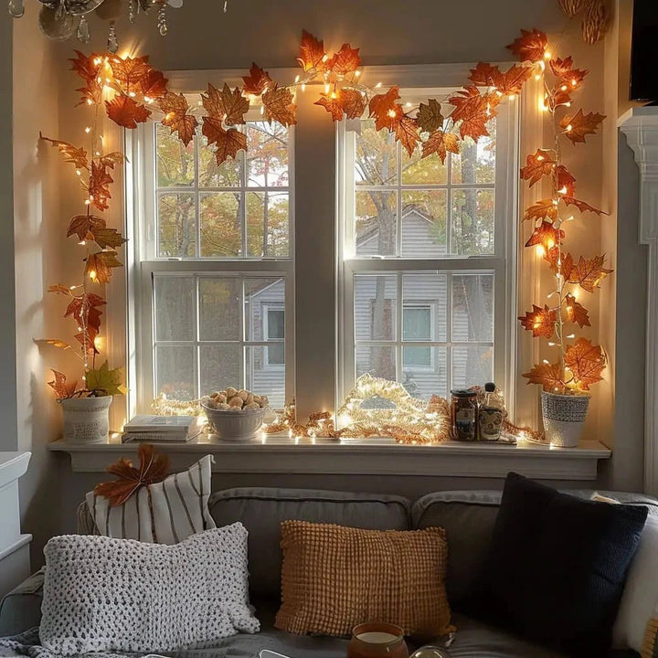 Warm White Battery Operated Garland With Lights 2