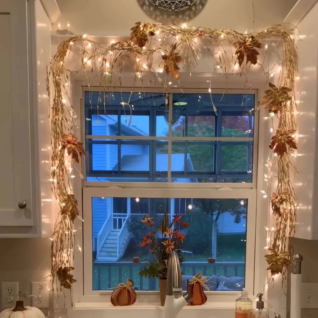 Warm White Battery Operated Garland With Lights 3