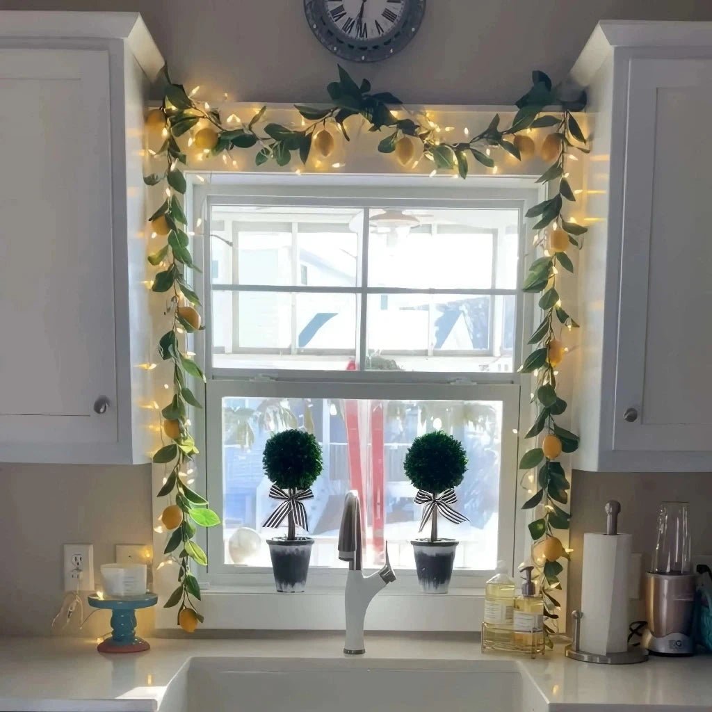 Warm White Battery Operated Garland With Lights 4