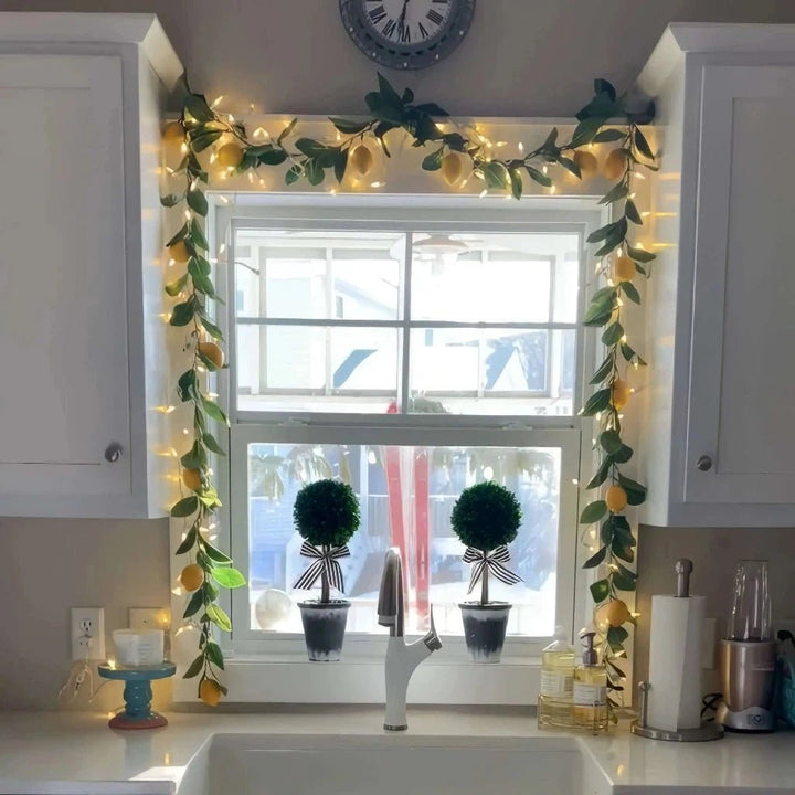Warm White Battery Operated Garland With Lights 4