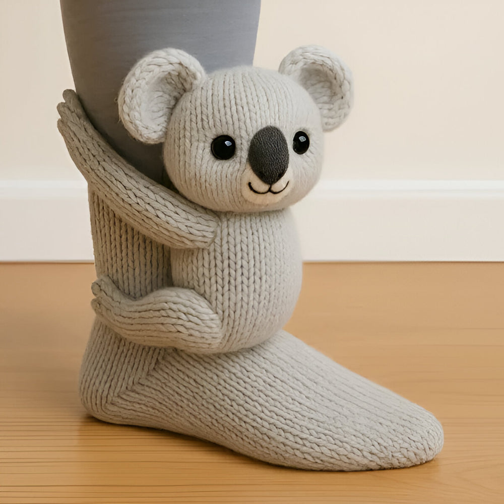 Plush 3D Animal Socks