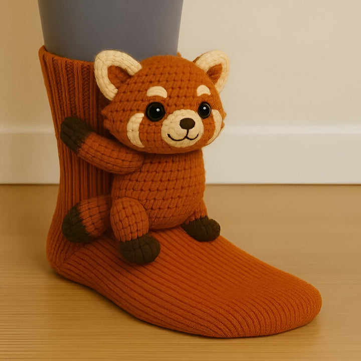 Plush 3D Animal Socks