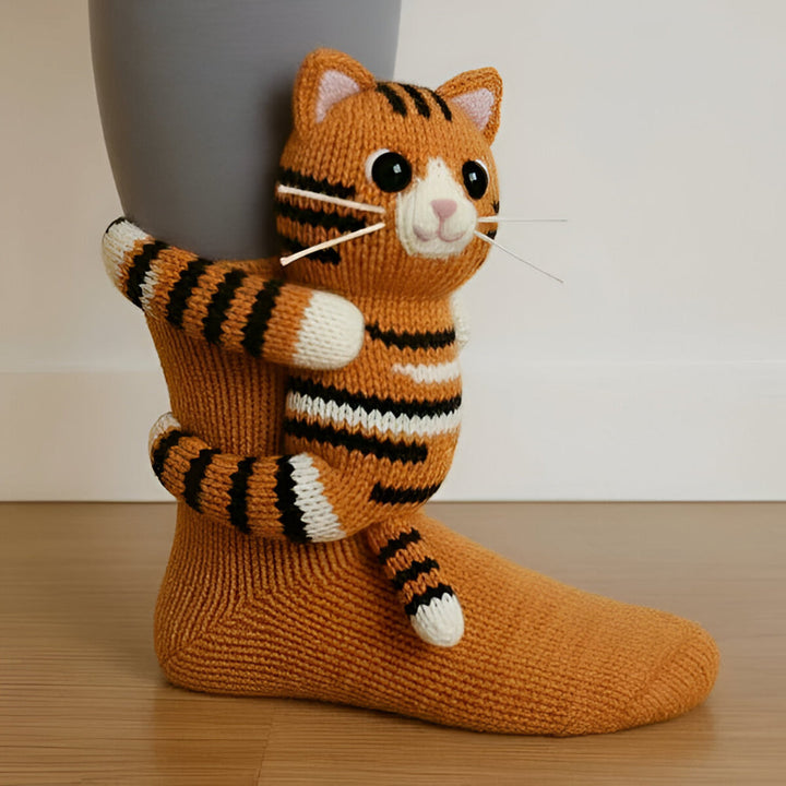 Plush 3D Animal Socks