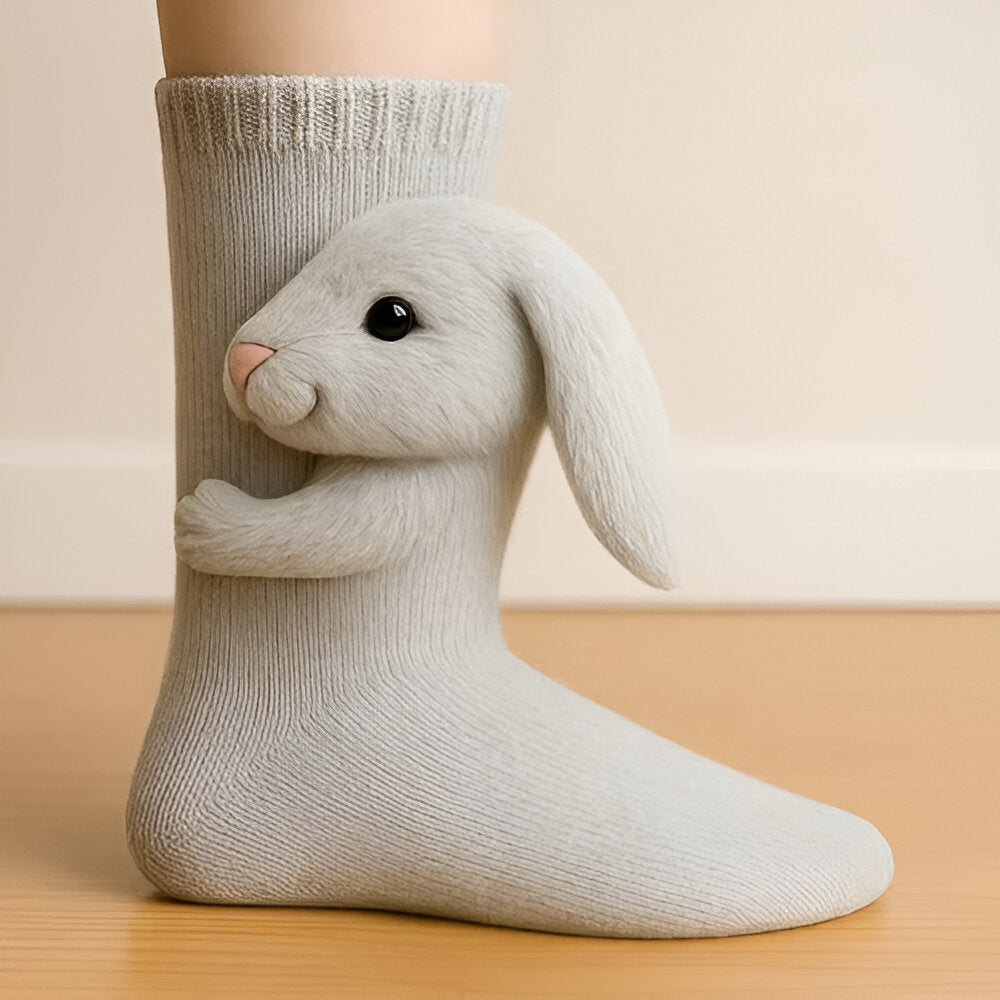 Plush 3D Animal Socks