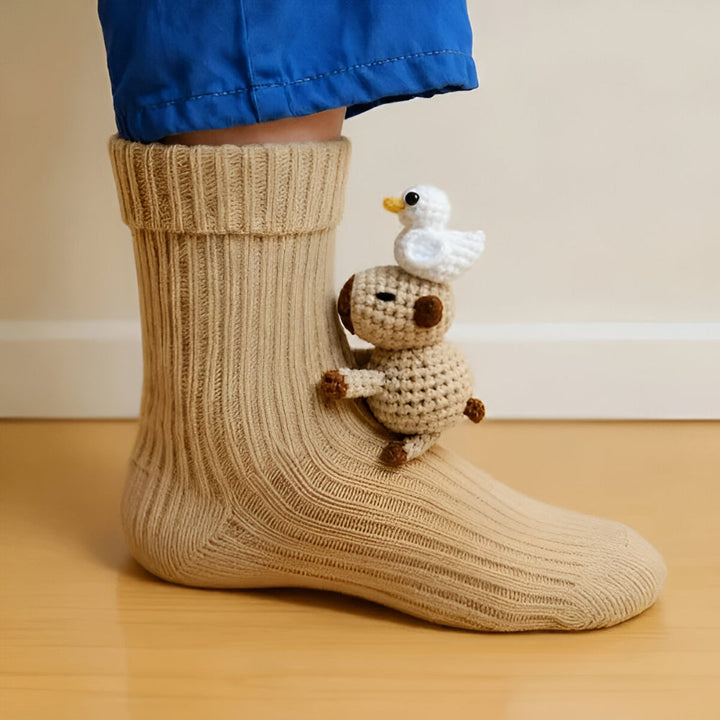 Plush 3D Animal Socks