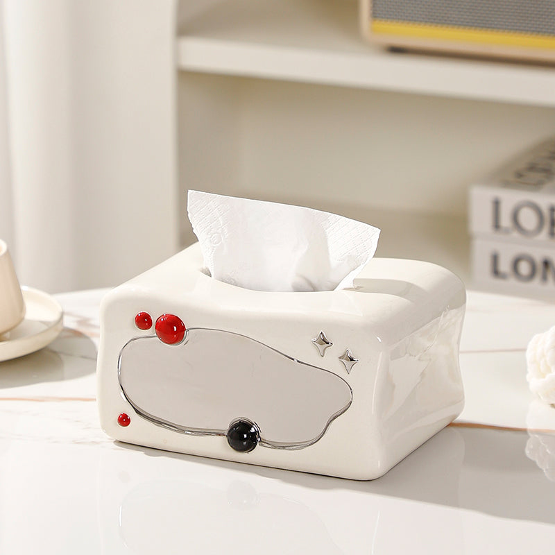 Whimsical Ceramic Tissue Box Cover 0