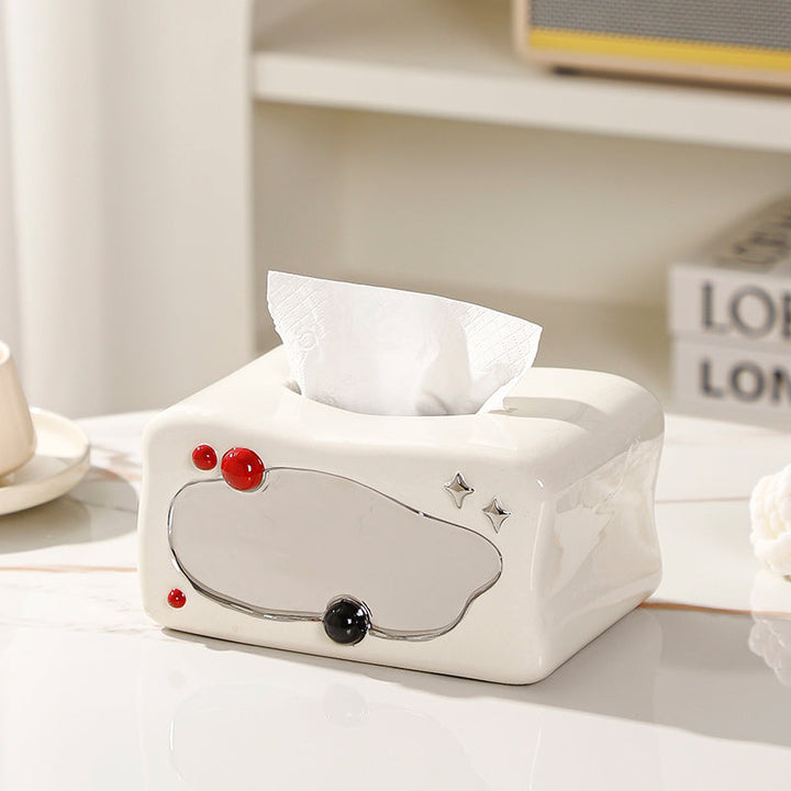 Whimsical Ceramic Tissue Box Cover 0