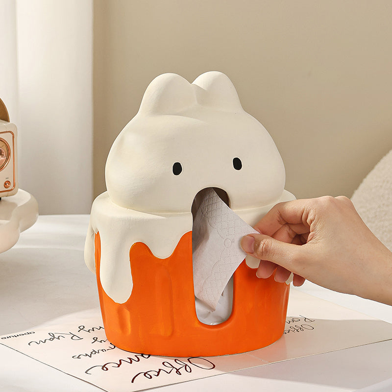 Whimsical Ceramic Tissue Box Cover 1