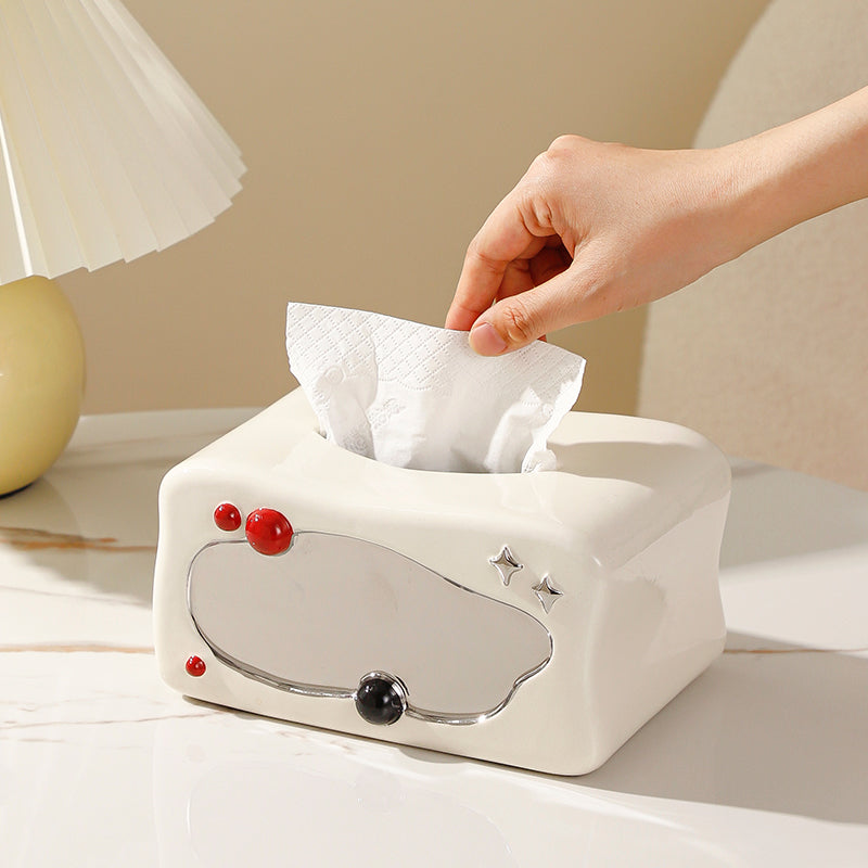 Whimsical Ceramic Tissue Box Cover 2