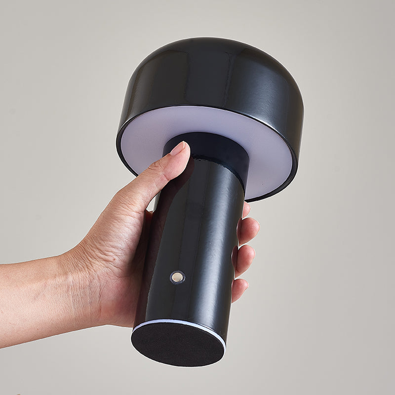 Black Rechargeable Mushroom LED Lamp USB charging cable