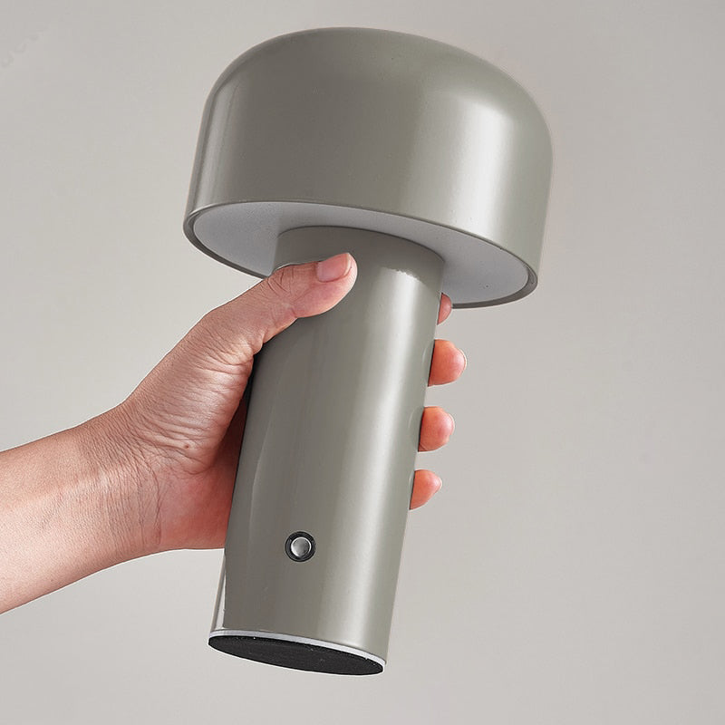 Khaki Rechargeable Mushroom LED Lamp lifestyle