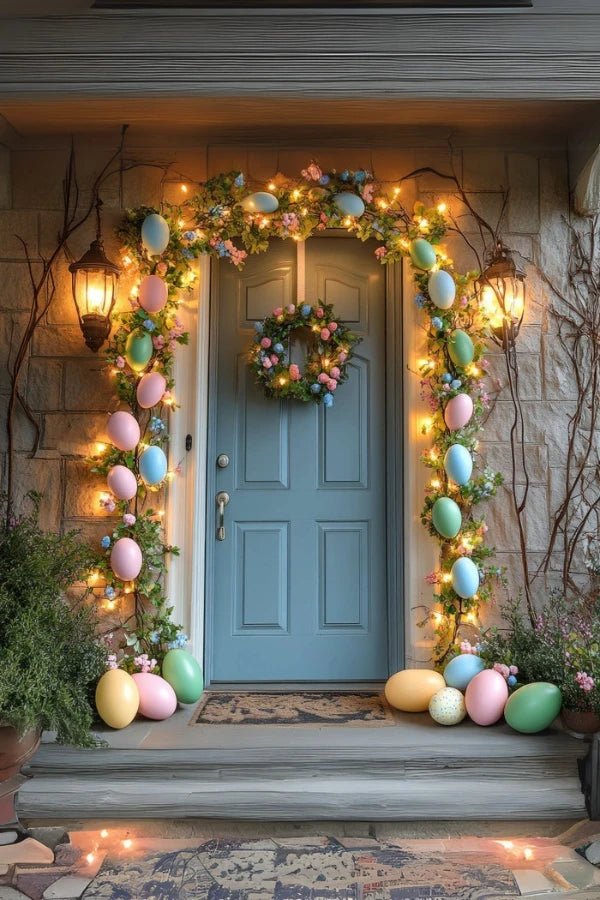 Whimsical Floral Egg Garland 0