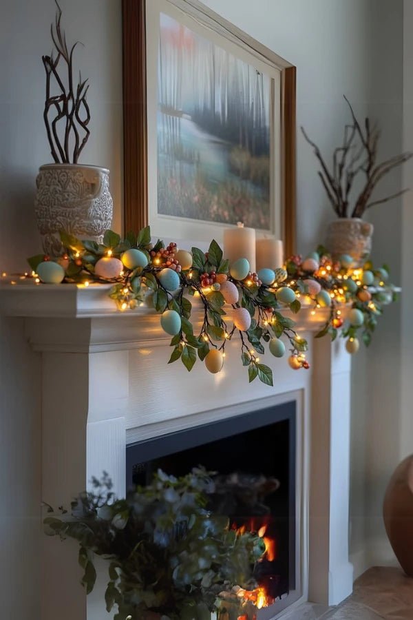 Whimsical Floral Egg Garland 1