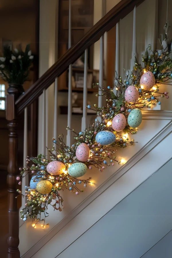 Whimsical Floral Egg Garland 4