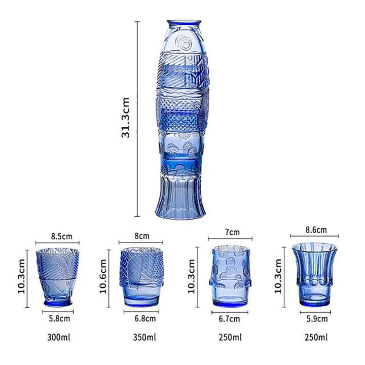 Whimsical Glass Tumblers Set 5
