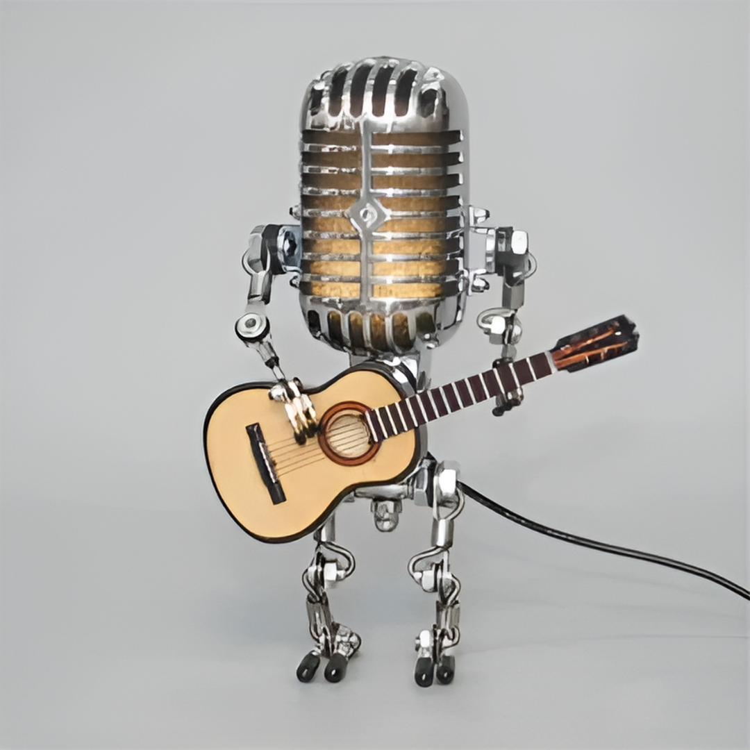 Whimsical Metal Robot Lamp 2
