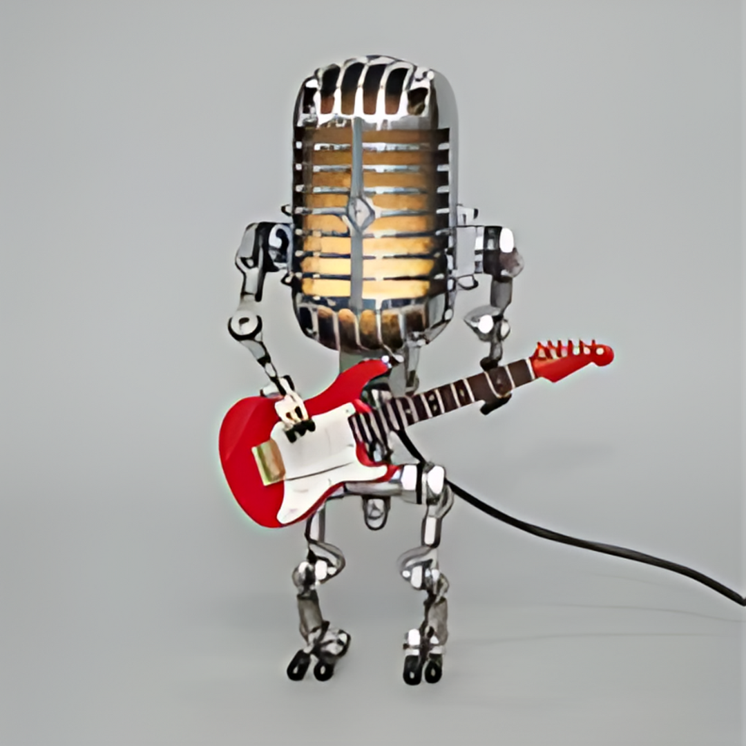 Whimsical Metal Robot Lamp 3