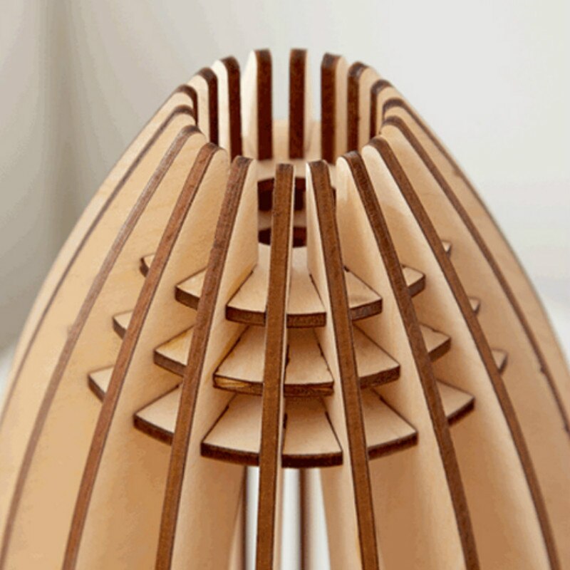 Whimsical Wooden Rocket Lamp 2