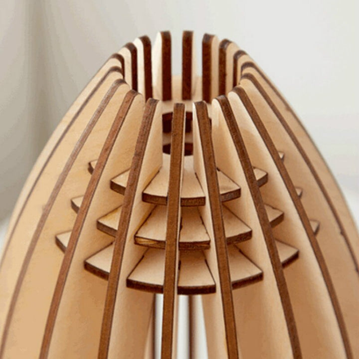 Whimsical Wooden Rocket Lamp 2