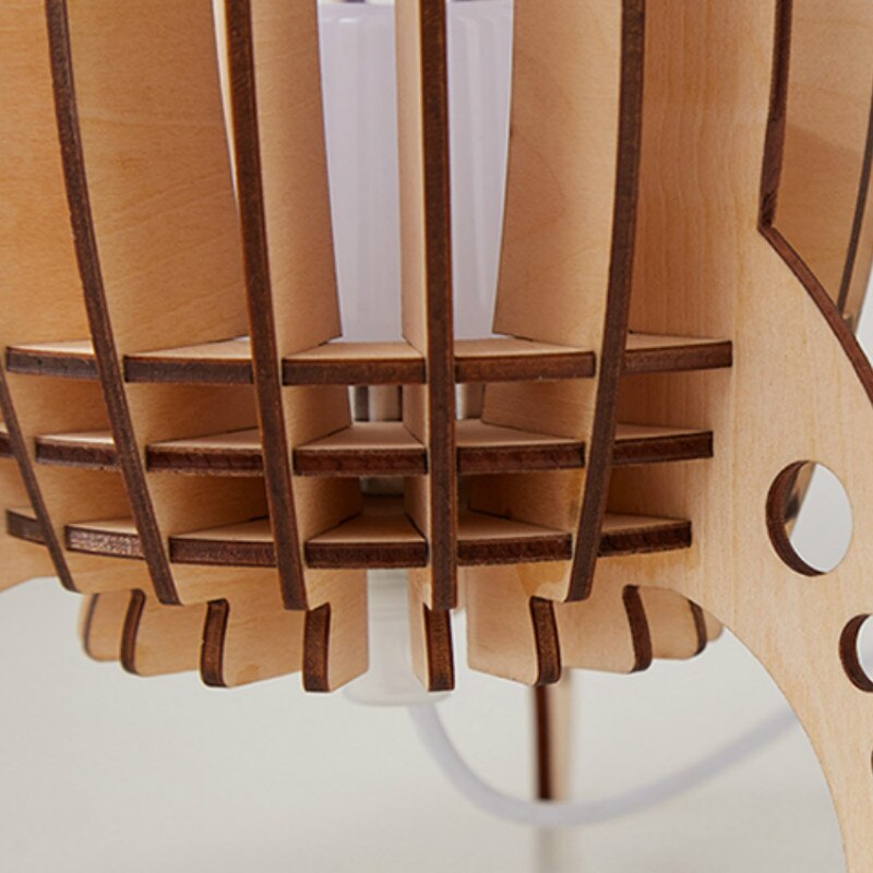 Whimsical Wooden Rocket Lamp 3