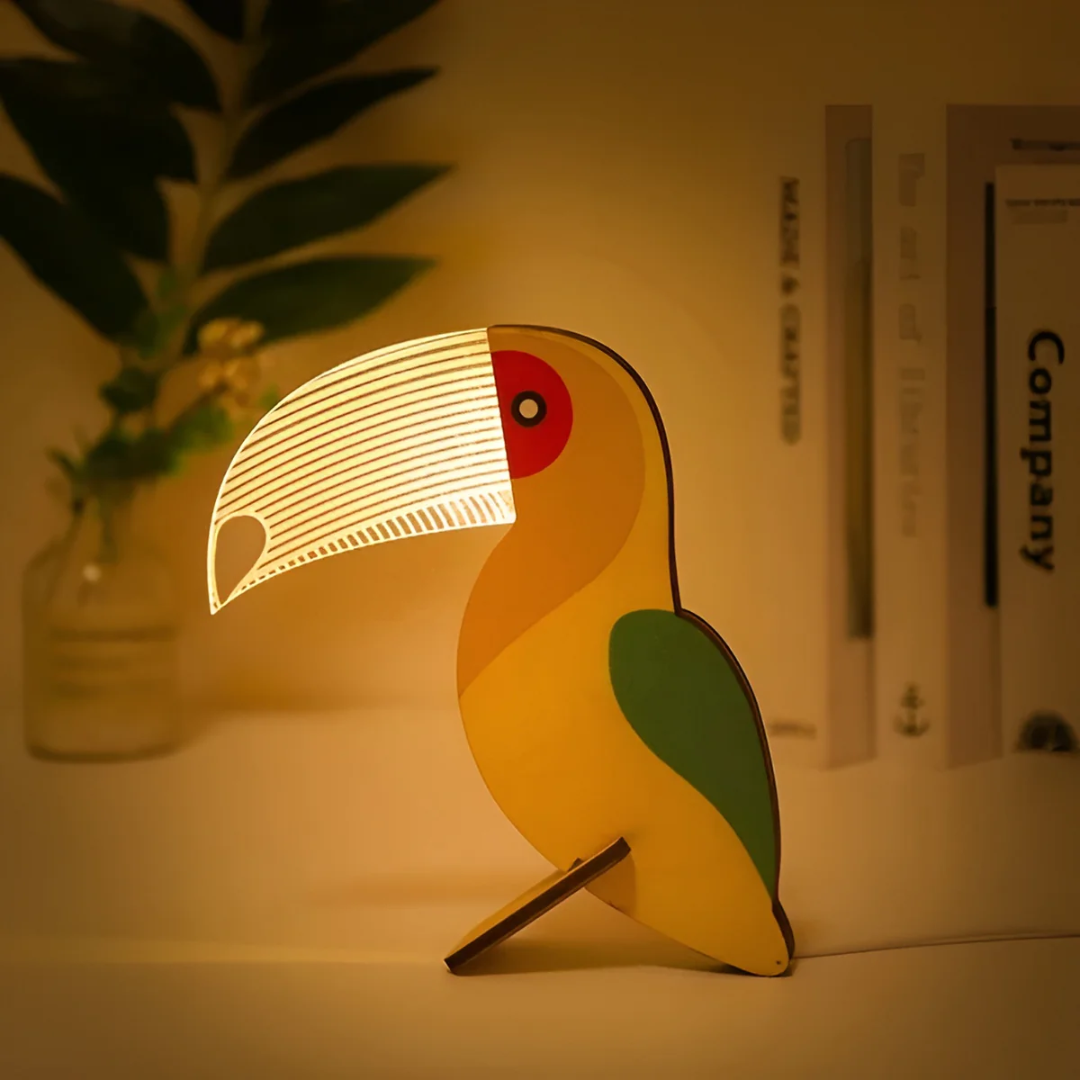 Whimsical Wooden Table Lamp 0