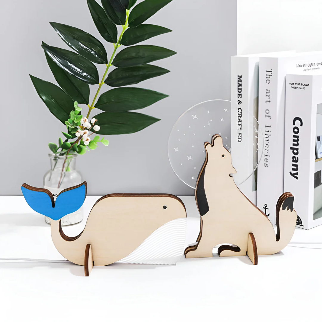 Whimsical Wooden Table Lamp 2