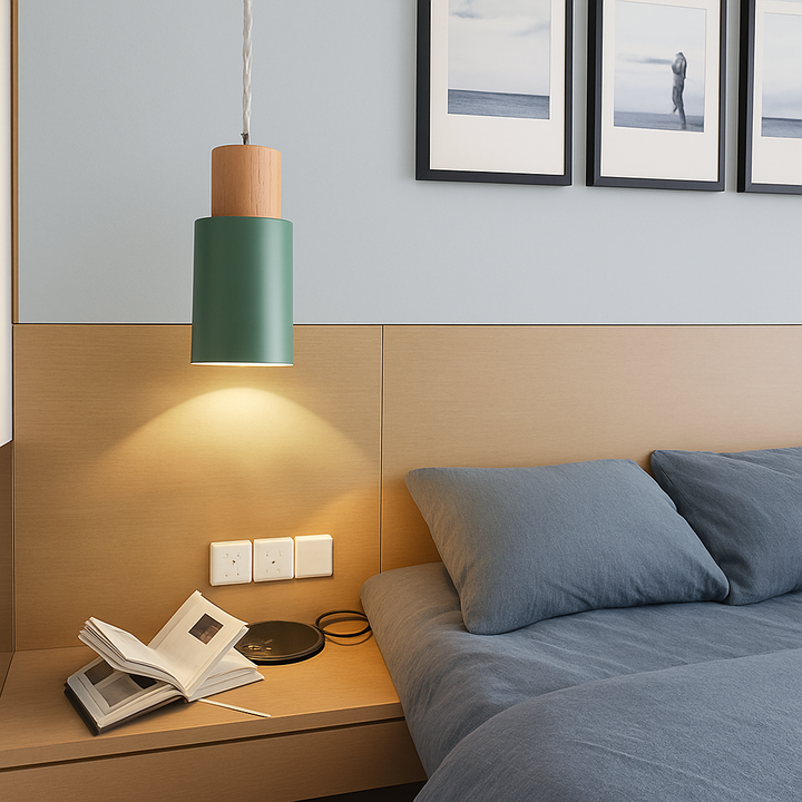 Wood and Metal Pendant Light 2