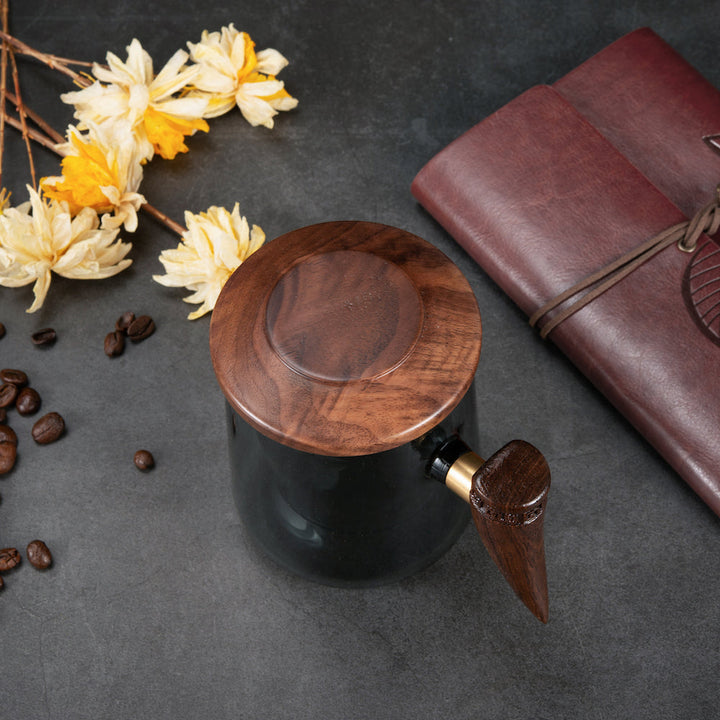 Wooden Handle Glass Mug 3