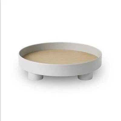 Round Oak Wood Tray