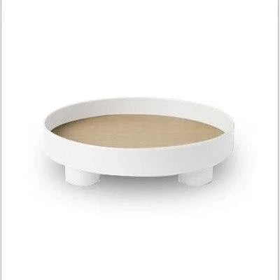 Round Oak Wood Tray