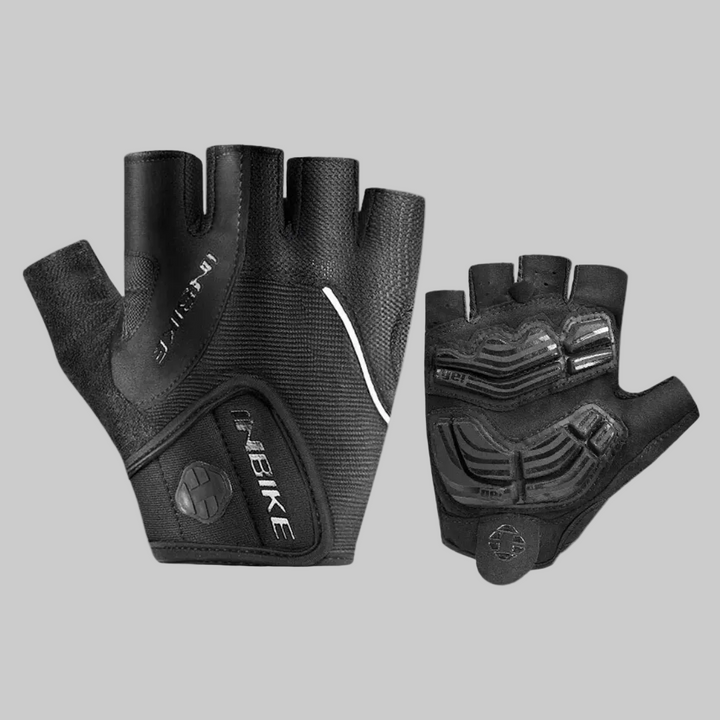 Black Cycling Gloves front view
