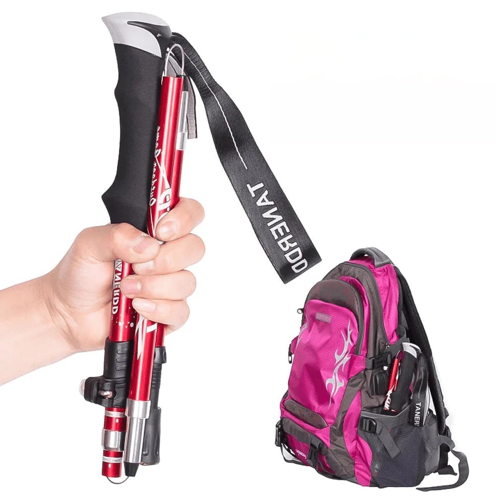 Telescopic Aluminum Hiking Poles adjustable length detail