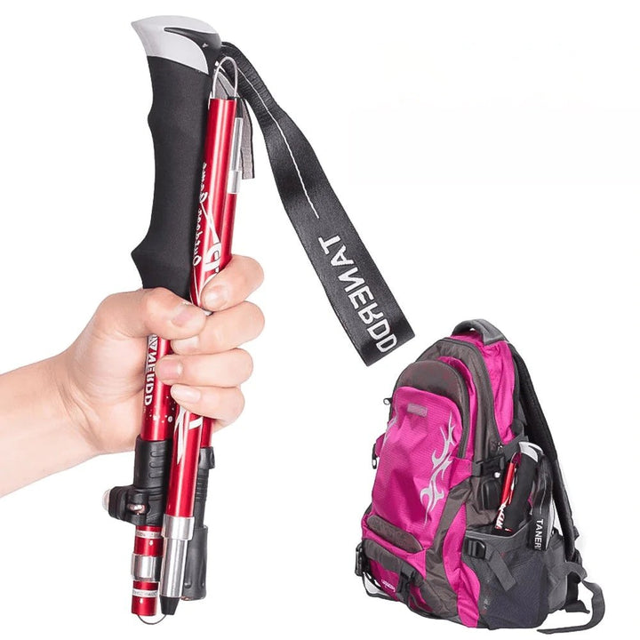 Telescopic Aluminum Hiking Poles adjustable length detail