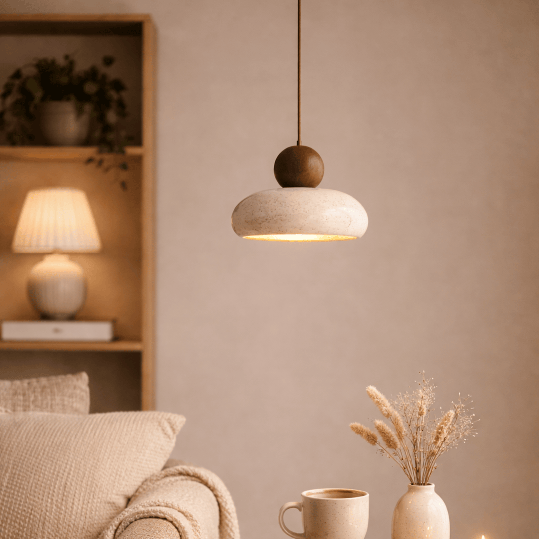 Agate Stone Mini Pendant Light beside sofa lifestyle