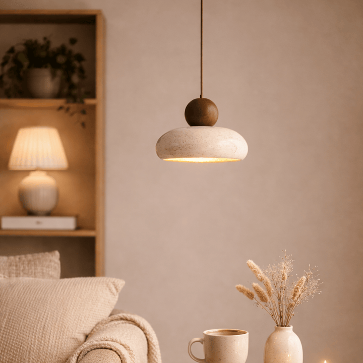 Agate Stone Mini Pendant Light beside sofa lifestyle