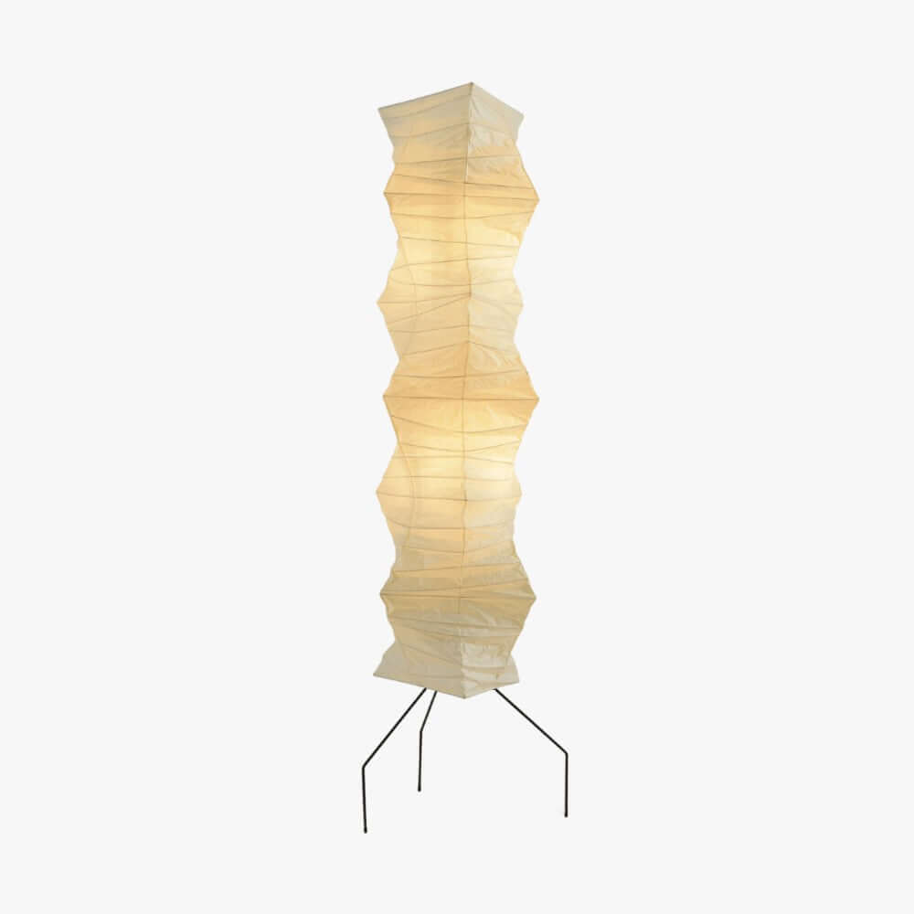 White Akari Tall Paper Floor Lamp, view 1