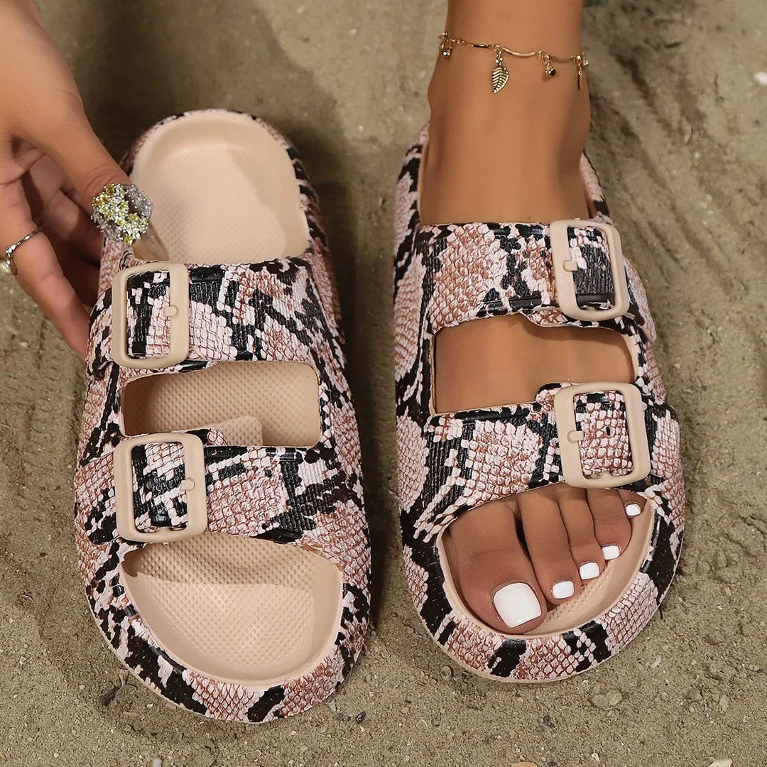 Khaki-Snake Aloha Stroll Sandals front view